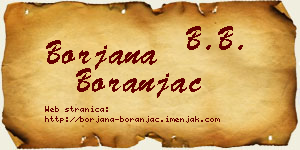 Borjana Boranjac vizit kartica